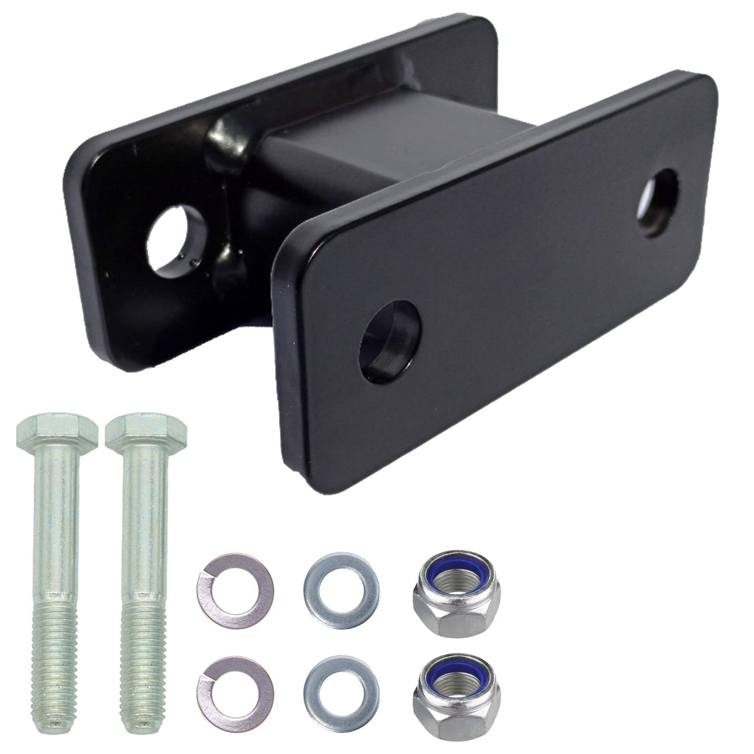 XIMPLIO Anhängerkupplung Verlängerung 75 mm Hakenverlängerung Adapter für Flanschkugel AHK 2 Loch 90