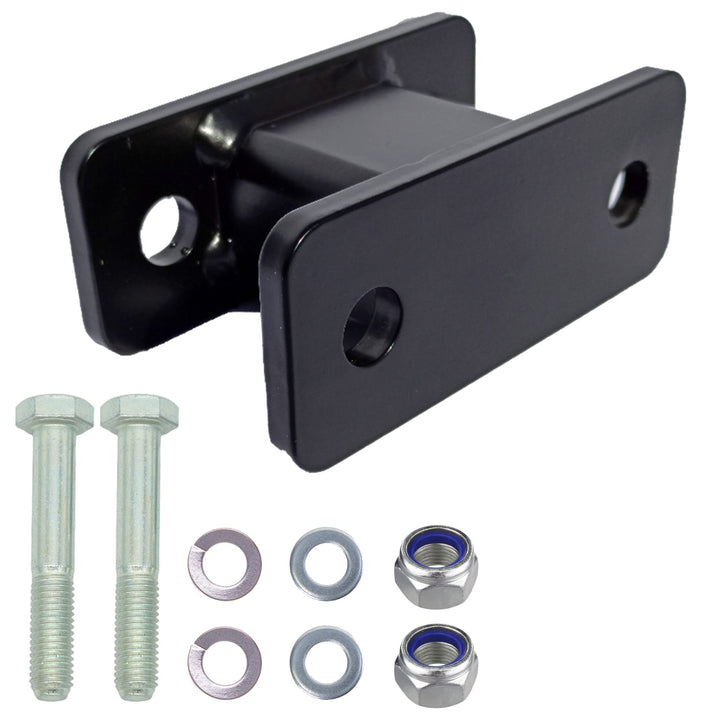 XIMPLIO Anhängerkupplung Verlängerung 75 mm Hakenverlängerung Adapter für Flanschkugel AHK 2 Loch 90