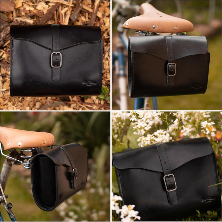 Gusti Satteltasche Leder - Marianne V. Damen und Herren Lenkertasche Ledertasche diebstahlsicher Fah