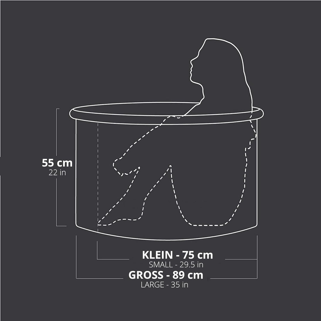 CRS Eisbaden Tonne Outdoor | faltbare Eistonne | Eisbadewanne für Erwachsene | Eisfass/Ice Bath Tub