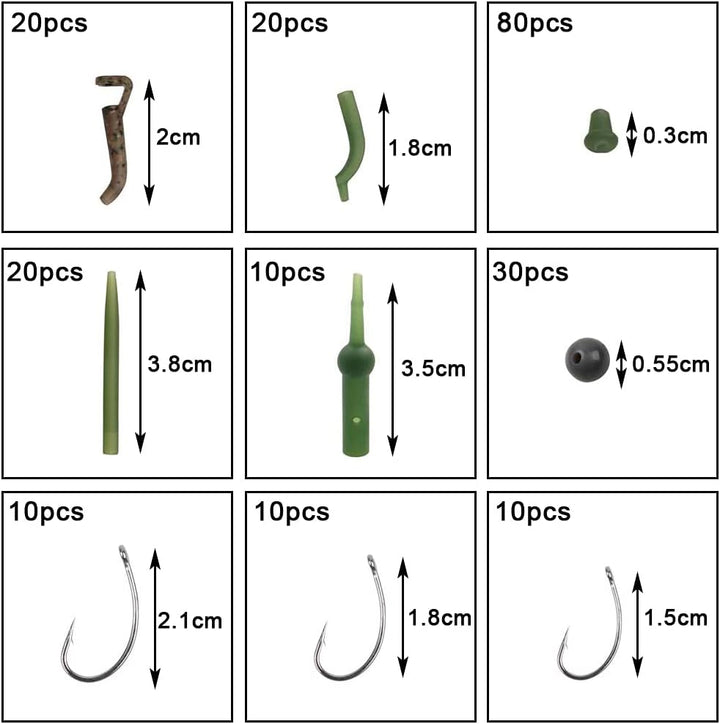 Karpfen Angeln Angelset Karpfen Haar Rigs Making Kit Inklusive Karpfen Schnellwechselwirbel Haken An