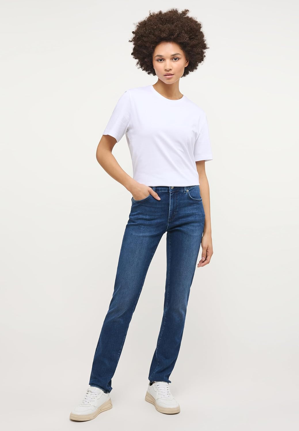 MUSTANG Damen Jeans Hose Crosby Relaxed Slim 26W / 30L Blau, 26W / 30L Blau