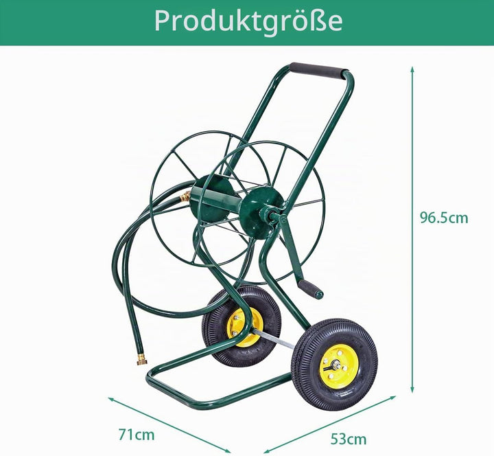 SOARS Schlauchwagen Metall, Schlauchaufroller für 3/4" Schlauch, Schlauchtrommel mit tropffreie Dreh