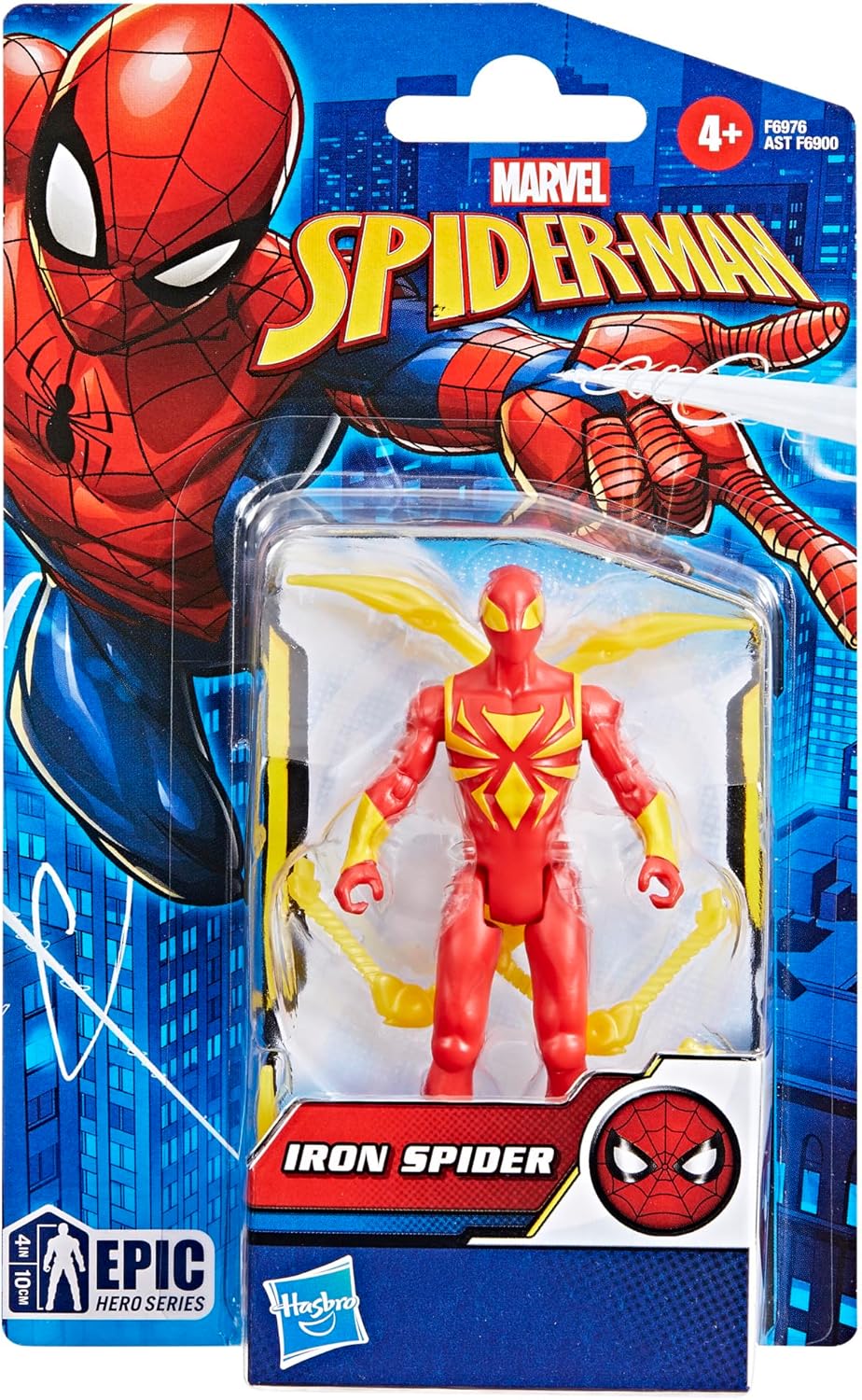 Marvel Spider-Man Epic Hero Series 10 cm grosse Iron Spider Action-Figur, Red, Gold Modern, Modern
