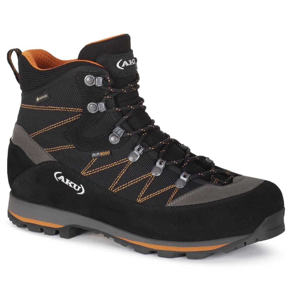 AKU Herren Trekker Lite III Wide GTX Schuhe, Black-orange, UK 7