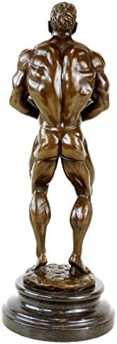 Kunst & Ambiente - Bodybuilder Figur Arni aus Bronze - Trophäe - Pokal - signiert Milo - Bodybuildin