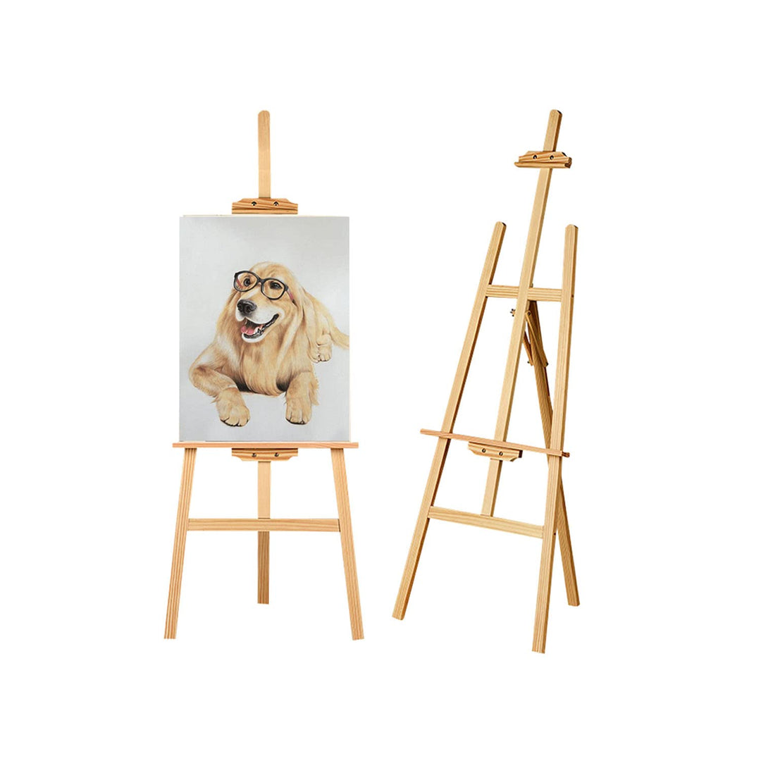 uyoyous Staffelei Holz 150cm Künstlerstaffelei A-Rahmen-Staffelei Atelierstaffelei höhenverstellbar
