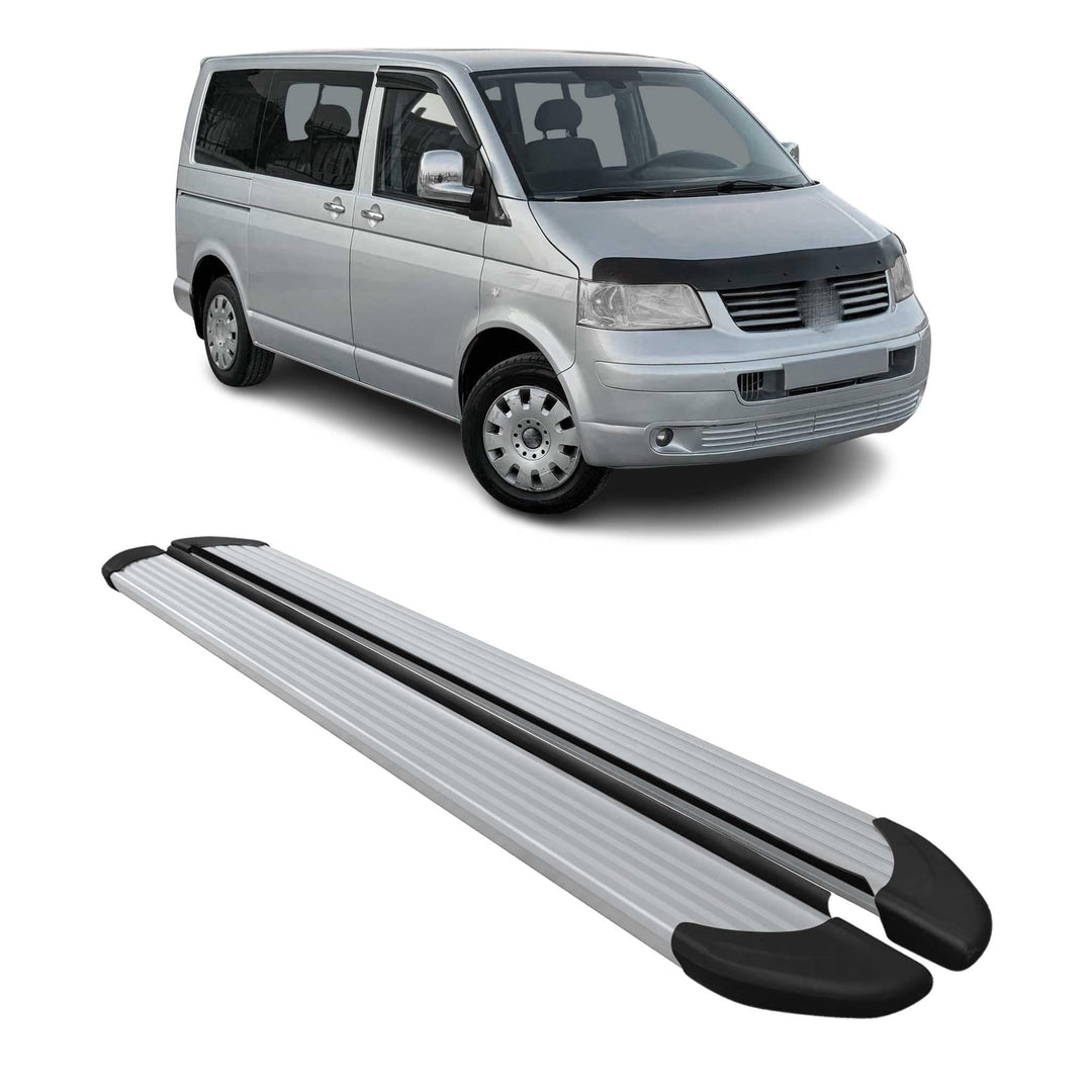 OMAC Trittbretter Seitenschweller Seitenschürze Kompatibel mit VW T5 Transporter 2003-2015 - 2X Alum