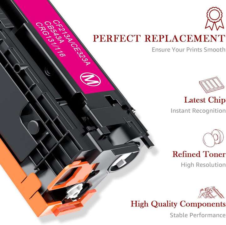 Toner Kingdom Kompatible Tonerkartusche für HP 131X CF210X CF210A 131A für HP Laserjet Pro 200 Color
