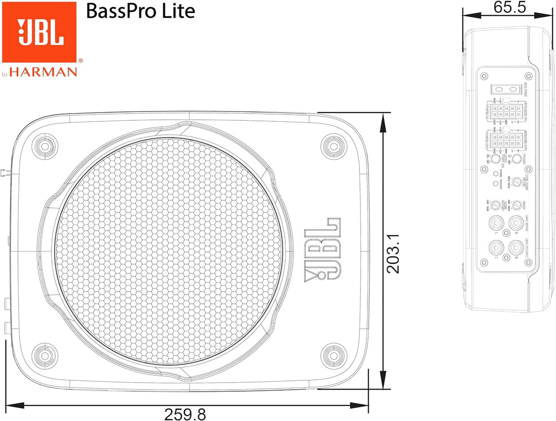 JBL Bass Pro Lite 7'' Underseat Subwoofer Boombox