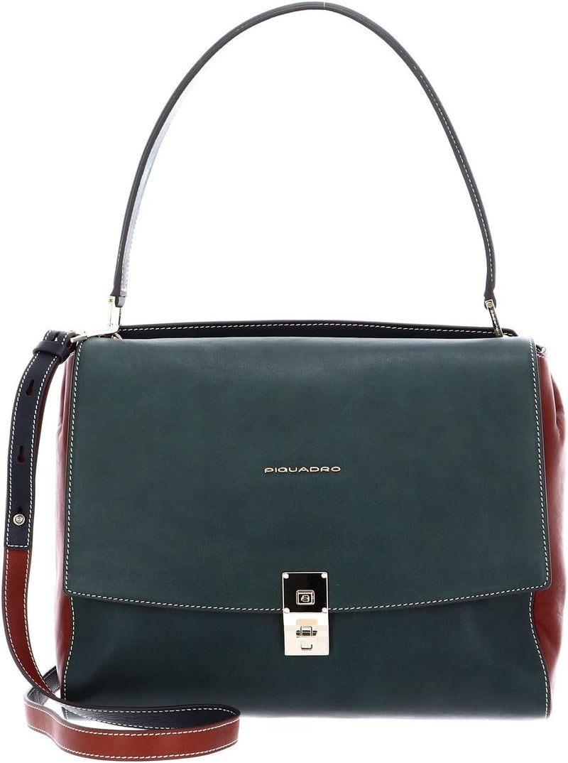 Piquadro Dafne Shoulder Bag Verde Foresta/Cuoio