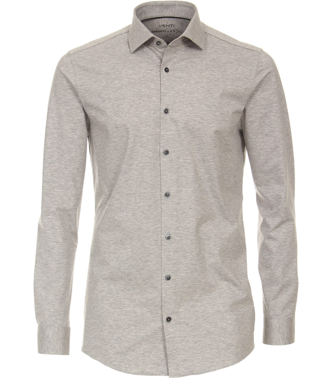 Venti - Body Fit - Herren Langarm Hemd (123955800), Grösse:41, Farbe:Silber (700)