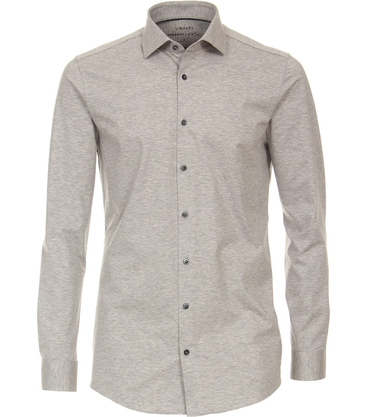 Venti - Body Fit - Herren Langarm Hemd (123955800), Grösse:41, Farbe:Silber (700)