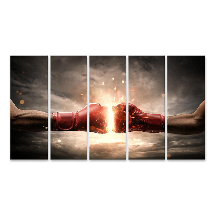 islandburner Bild auf Leinwand Boxen Kampf Motivation Energie Bilder Wandbilder Poster Leinwand 170x