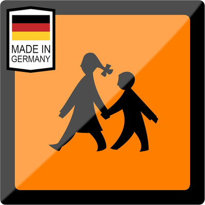 Schulbusschild Magnet Schulbus 30x30cm Warntafel Schülertransport Magnetschild Schild Auto Warnschil