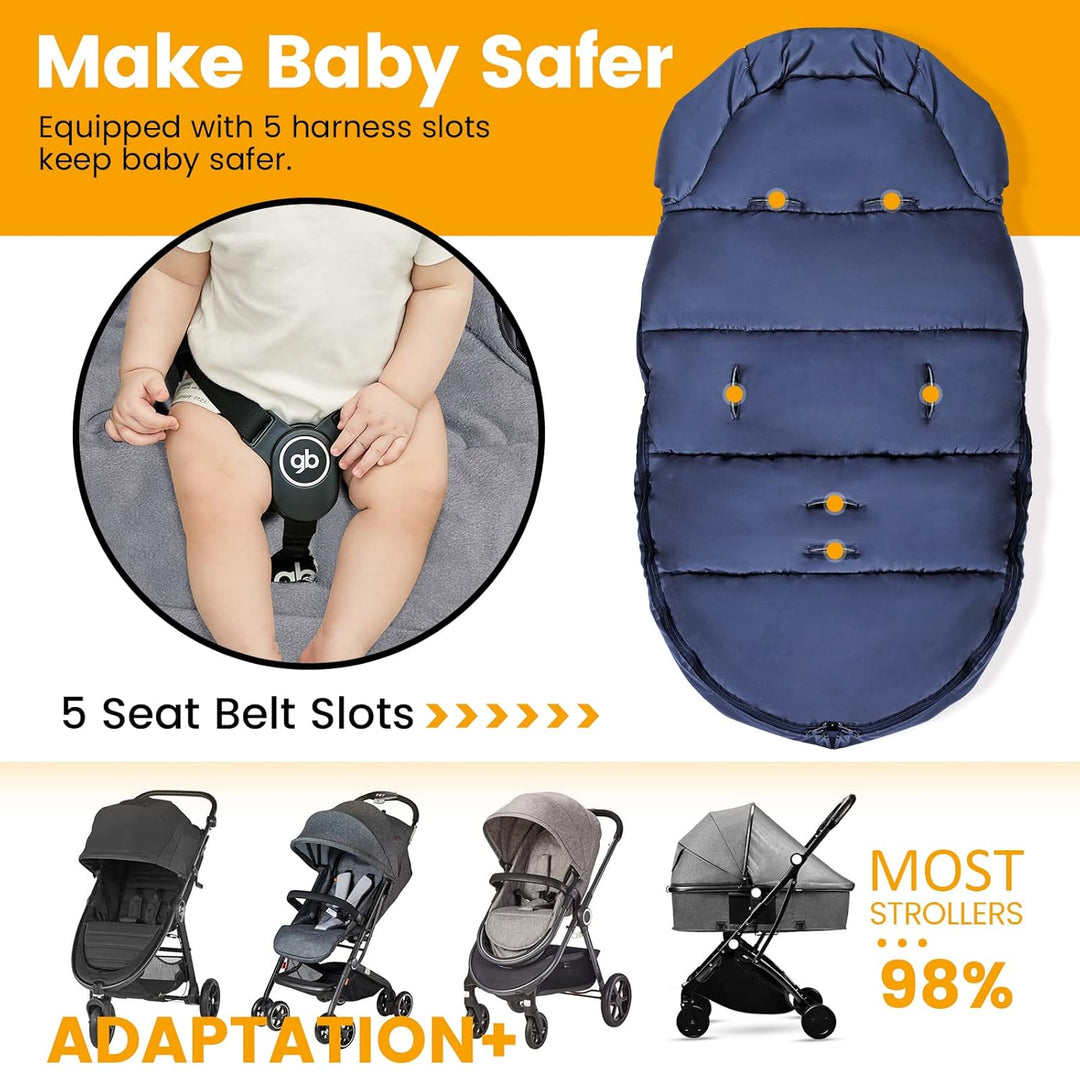 Orzbow Fusssack Kinderwagen Winter, Fusssack Buggy Fusssack Kinderwagen Baby Winter mit Wamres Polar
