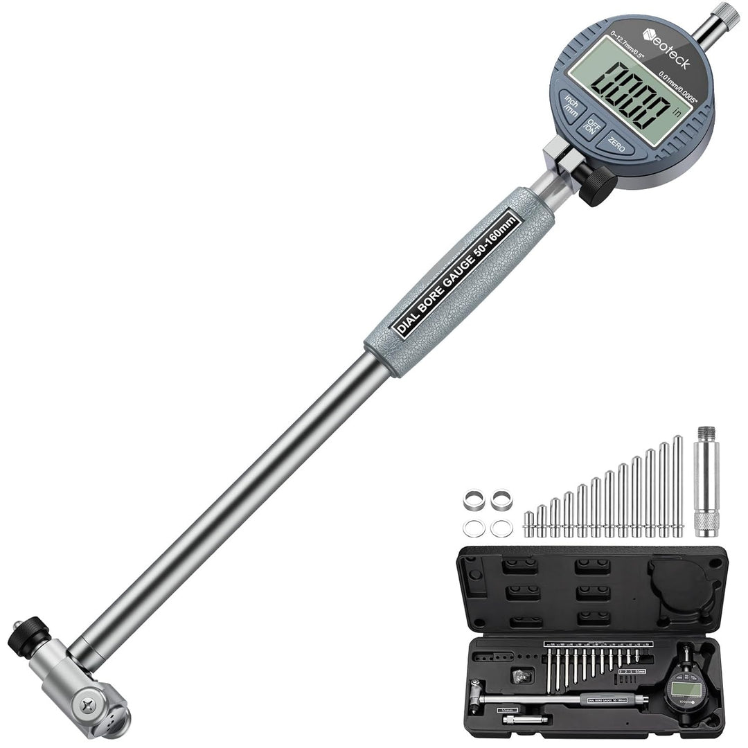 Neoteck Bohrungslehre Messuhr Set 50-160 mm Innendurchmesser Messuhr Aluminiumlegierung Hohe Präzisi