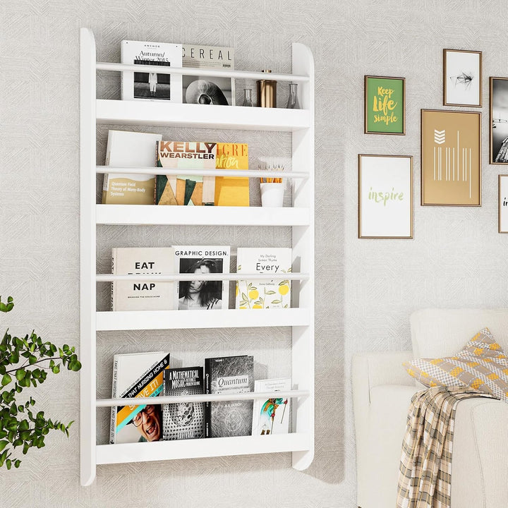 Youyijia Kinderbücherregal, 60 x 117 cm, 4-stufiges Kinderbücherregal, Aufbewahrungsregal für Kinder