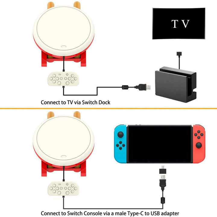 OSTENT Drum Controller Sticks für Nintendo Switch Console Taiko No Tatsujin Master Videospiele