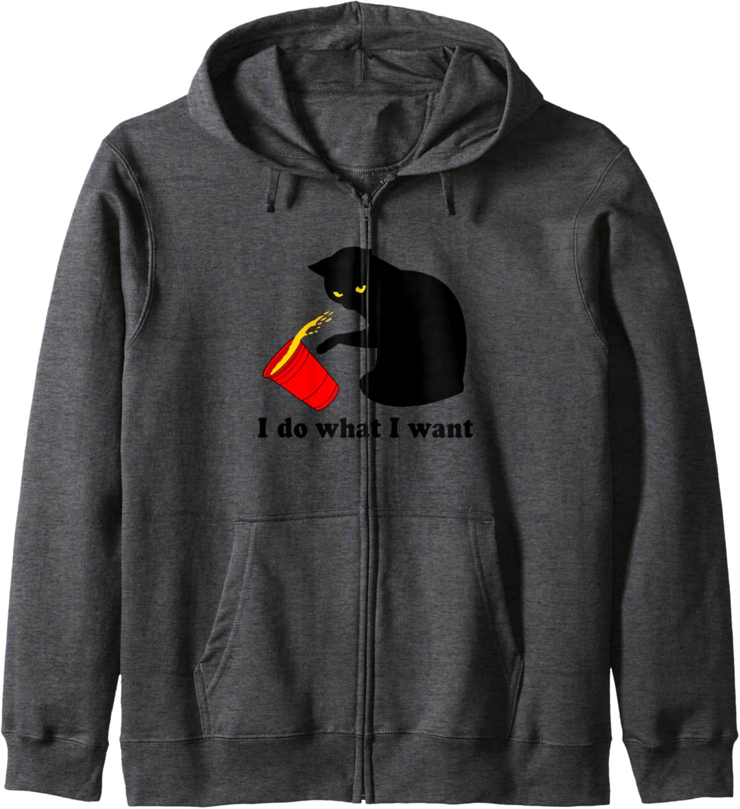 Do What I Want Black Cat Red Cup Funny Kapuzenjacke