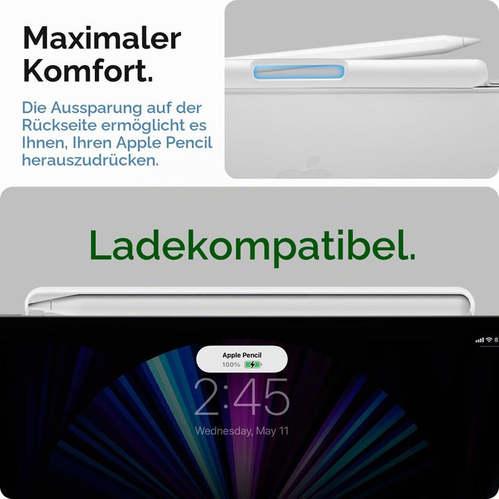 Spigen DA20 Apple Pencil Stifthalter für Pro und 2. Generation Kompatibel mit iPad Pro 11"/ 13", Air