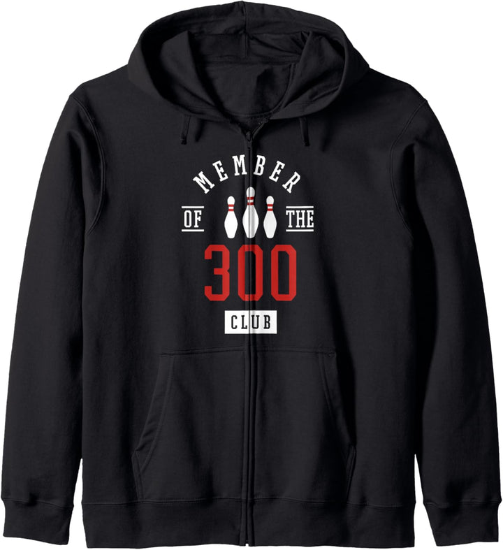 Mitglied der 300 Club Bowling Ball Strike Pins Kapuzenjacke