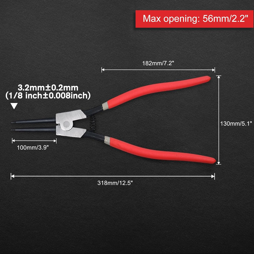 LEONTOOL Sprengringzange, 33 cm, strapazierfähig, externe Sicherungsringzange, gerade Backenspitze,