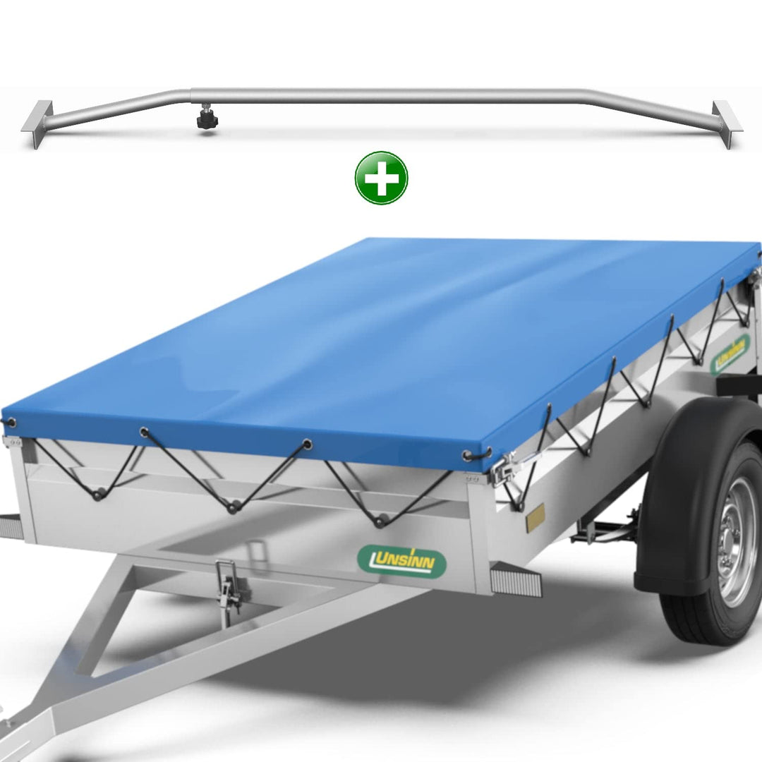 Tarpofix® Anhängerplane Flachplane 217x117 cm inkl. Planenseil + 1x Flachplanenbügel (verstellbar 10