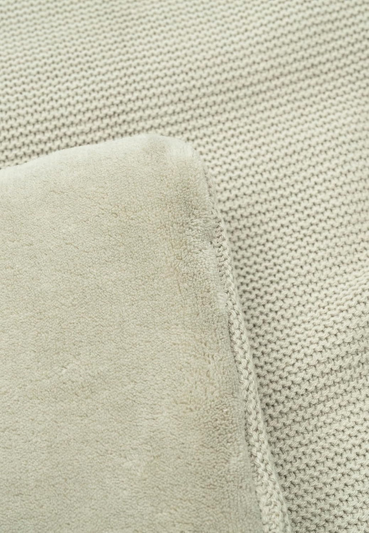 Jollein Krabbeldecke für Baby - Basic Knit, Olive Green - Laufgittereinlage - 75x95 cm - Strickmuste