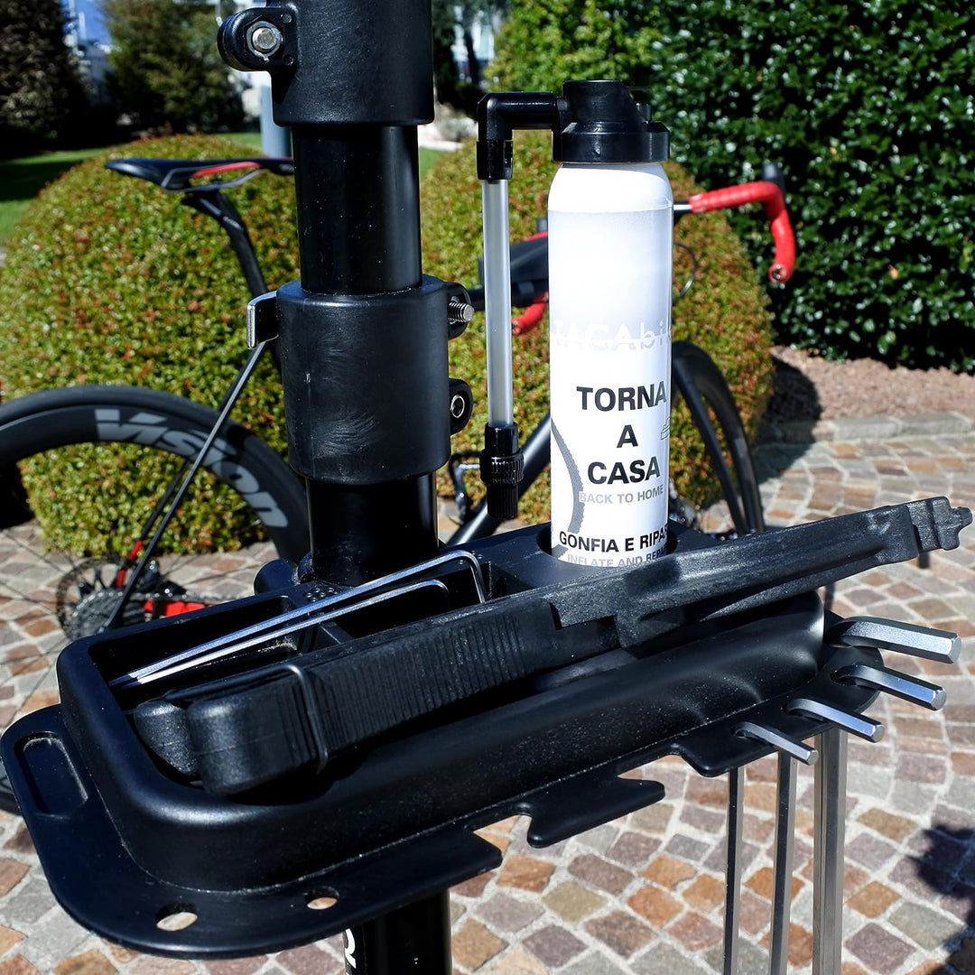 Tacabike Unisex – Erwachsene Fahrrad-Wartenständer Fahrradständer, Schwarz, 105 x 24 x 16 cm