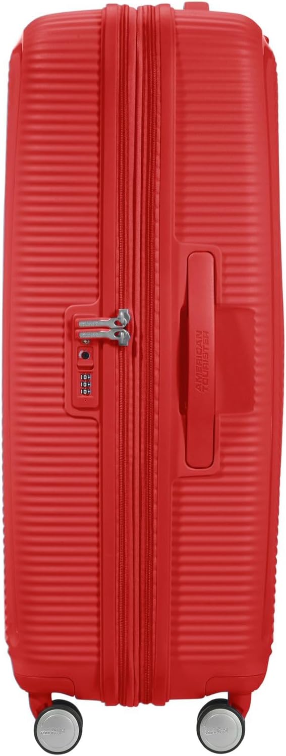 American Tourister Soundbox - Spinner L Erweiterbar Koffer, 77 cm, 110 L, Coral Red Rot (Coral Red)