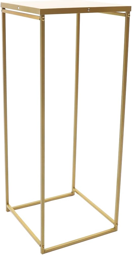 Madelynn Hochzeitsvase Blumensäule Quadratisc, 4 Stück Gold Blumenständer Metall, 10-15kg Tragfähigk
