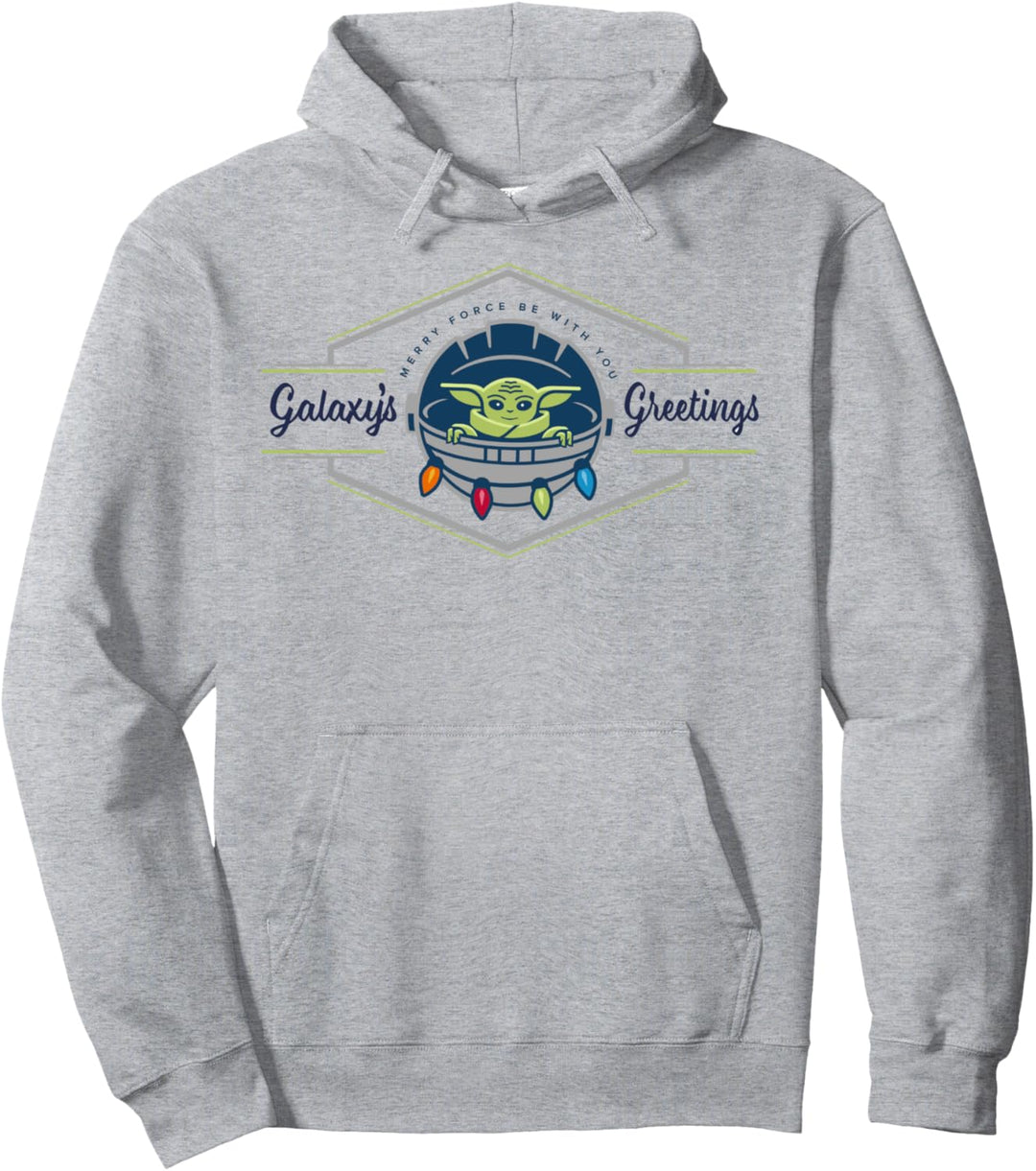 Star Wars: The Mandalorian Christmas The Child Greetings Pullover Hoodie