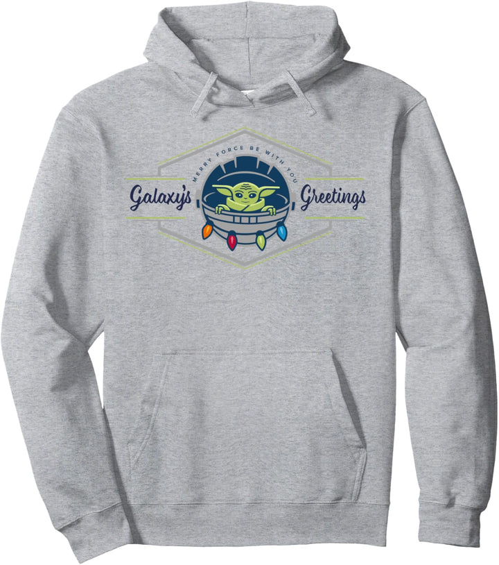 Star Wars: The Mandalorian Christmas The Child Greetings Pullover Hoodie