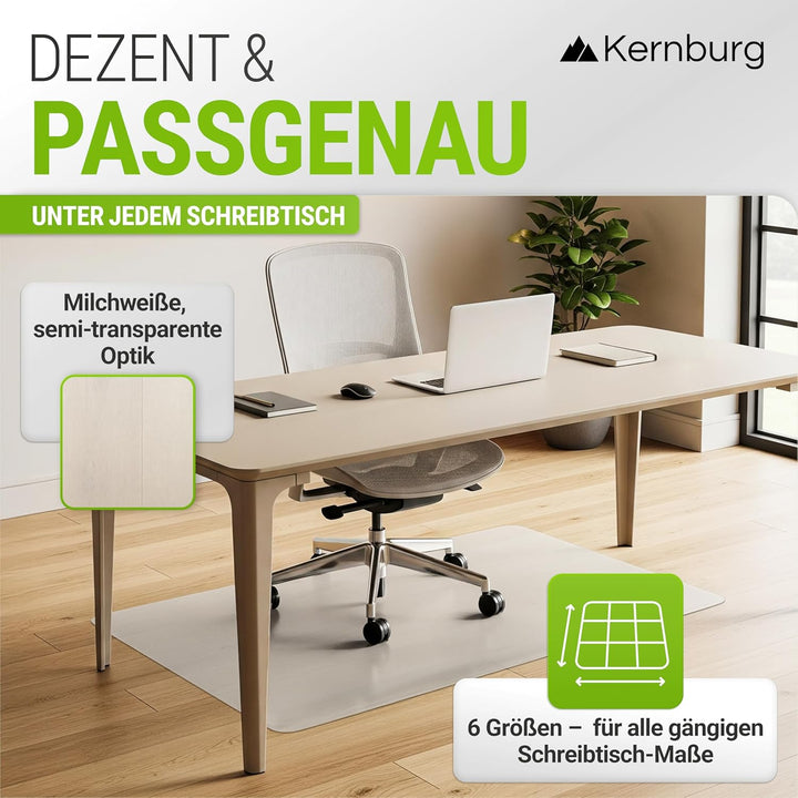 Bodenschutzmatte für Bürostühle – transparente Schreibtischstuhl-Unterlage für Laminat, Parkett & Fl