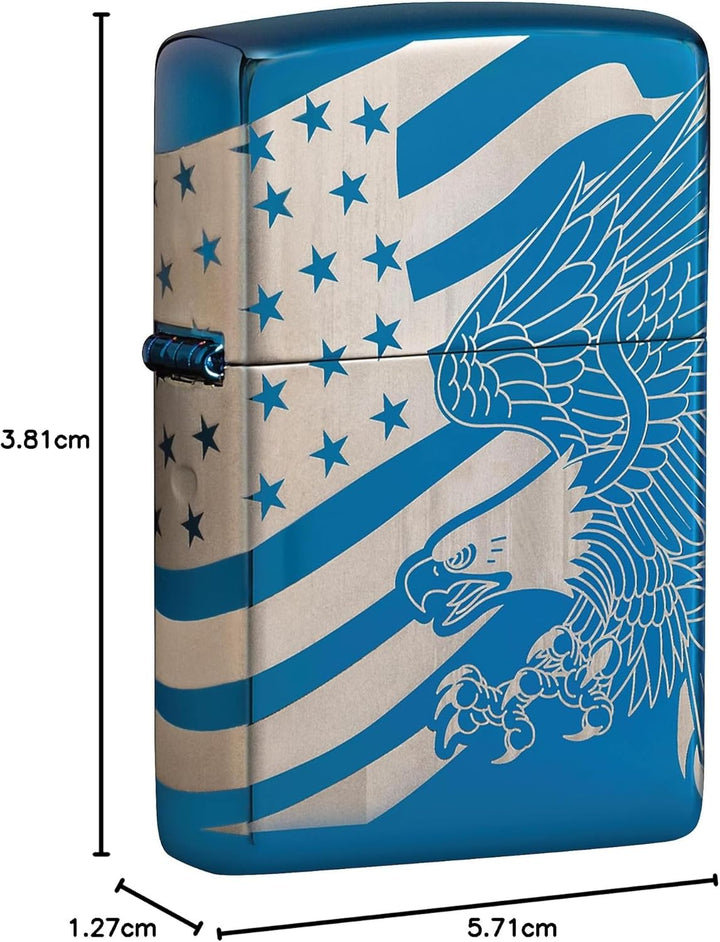 Zippo Adlerfeuerzeuge High Polish Blue, High Polish Blue