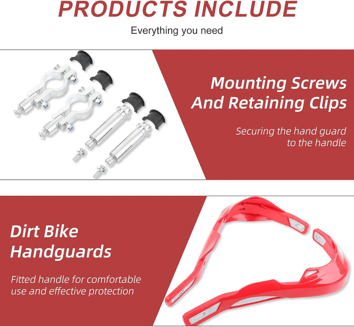 DREAMIZER Handprotektoren Motorrad Aluminium 22mm und 28mm, Handprotektoren für Offroad ATV Dirt Pit