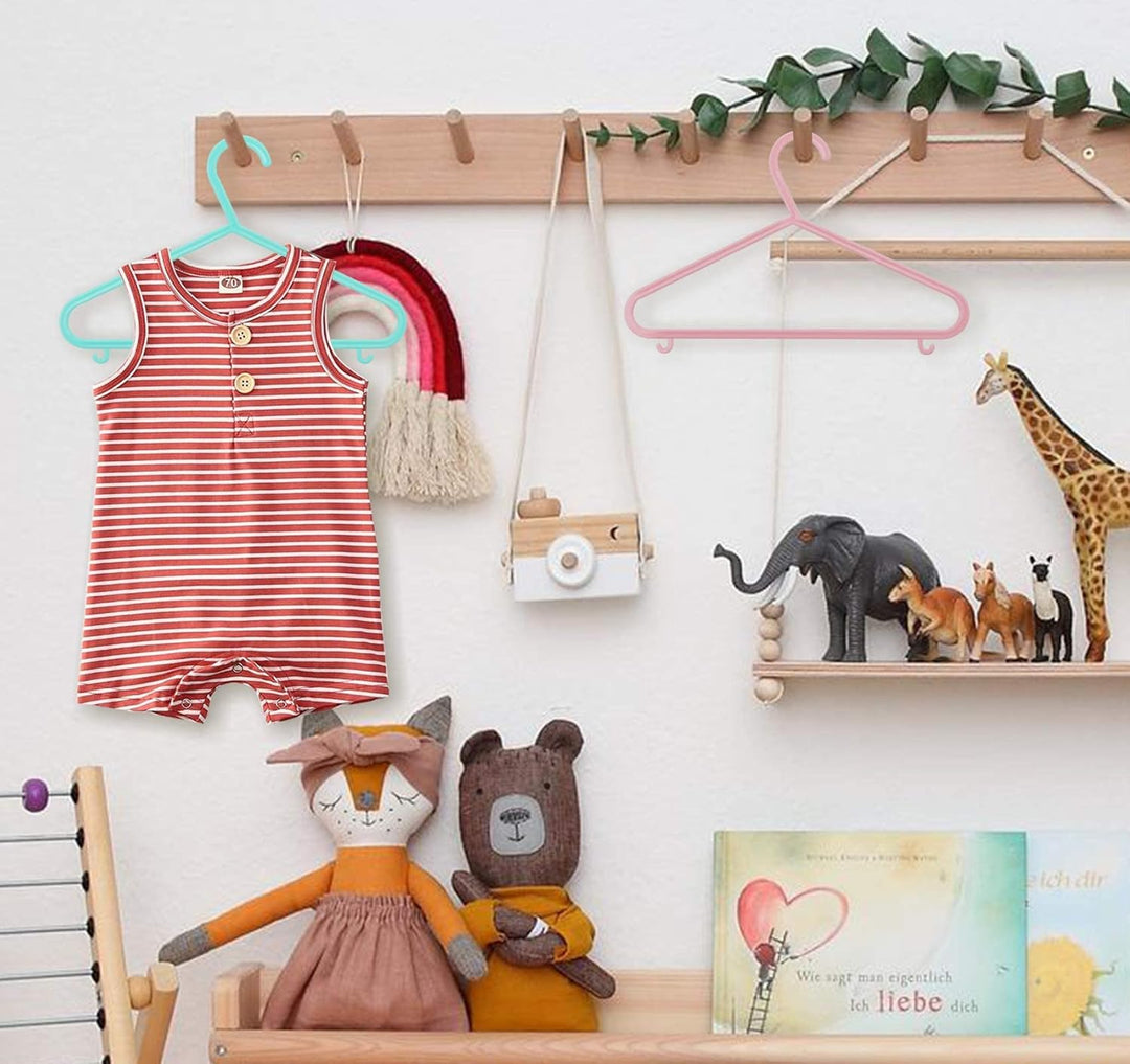 ilauke Babykleiderbügel Set, 40 Stück Kinderkleiderbügel Kleiderbügel Kleiderbügel für Babys und Kle
