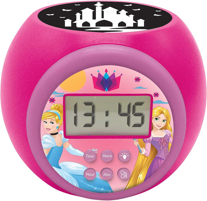 Lexibook RL977DP Projector-Wecker Disney Princess mit Schlumbmerfunktion und Weckfunktion, Nachtlich