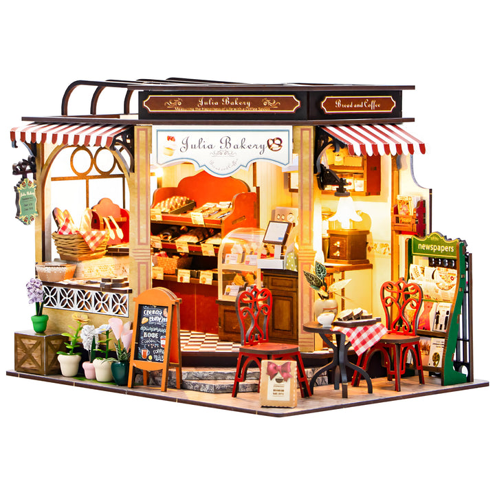 CUTEBEE Book Nook Kit - DIY Puppenhaus Miniaturhaus Kit für Erwachsene zum Bauen Modell Bastelsets 3