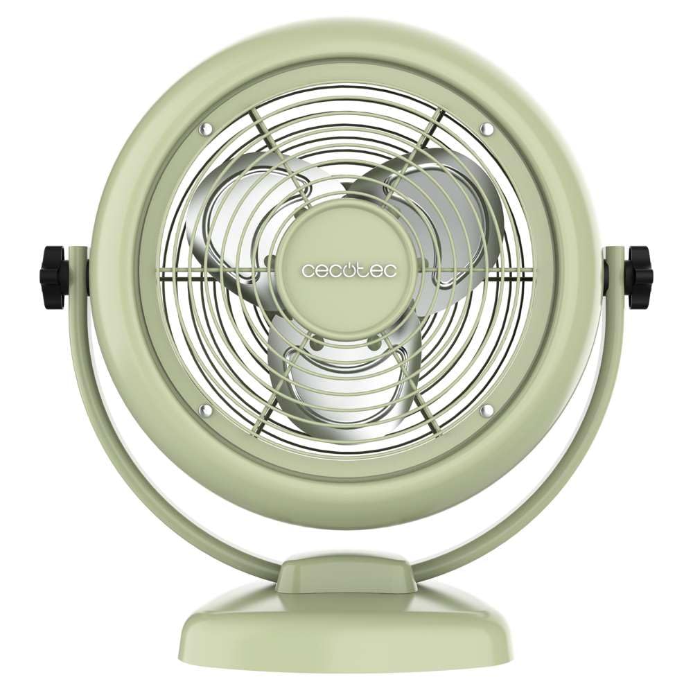 Cecotec - Tischventilatoren EnergySilence 800 RetroDesk Green, 20 W Leistung, Durchmesser 20 cm, ein