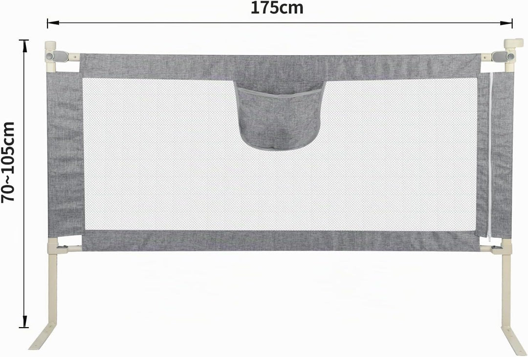 OHMG Bettgitter 180cm Bettschutzgitter Kinderbettgitter für Kinder Babybettgitter Klappbar,Kinderbet