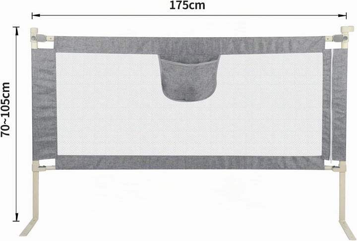 OHMG Bettgitter 180cm Bettschutzgitter Kinderbettgitter für Kinder Babybettgitter Klappbar,Kinderbet