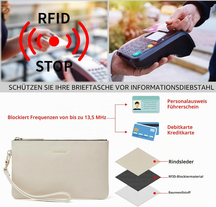 DORIS&JACKY Ziegenleder Wristlet Clutch Brieftasche Nette Kleine Beutel Tasche Mit Gurt 2 Rindsleder