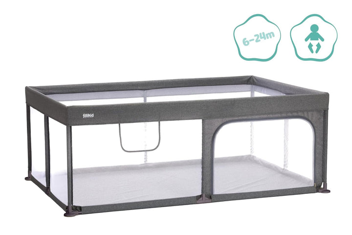 Fillikid Baby Laufgitter gross 180 x 120 cm Höhe 68 cm | Laufstall Baby xxl klappbar | Schutzgitter,