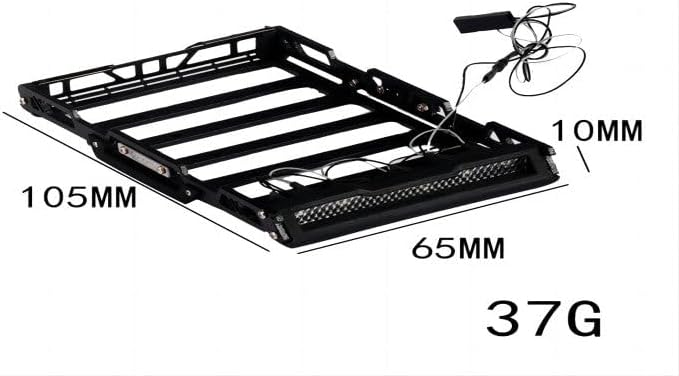 R/C Scale Accessories : Metal Roof Luggage Rack with LED Lights for Traxxas 1:18 TRX4M Ford Bronco C