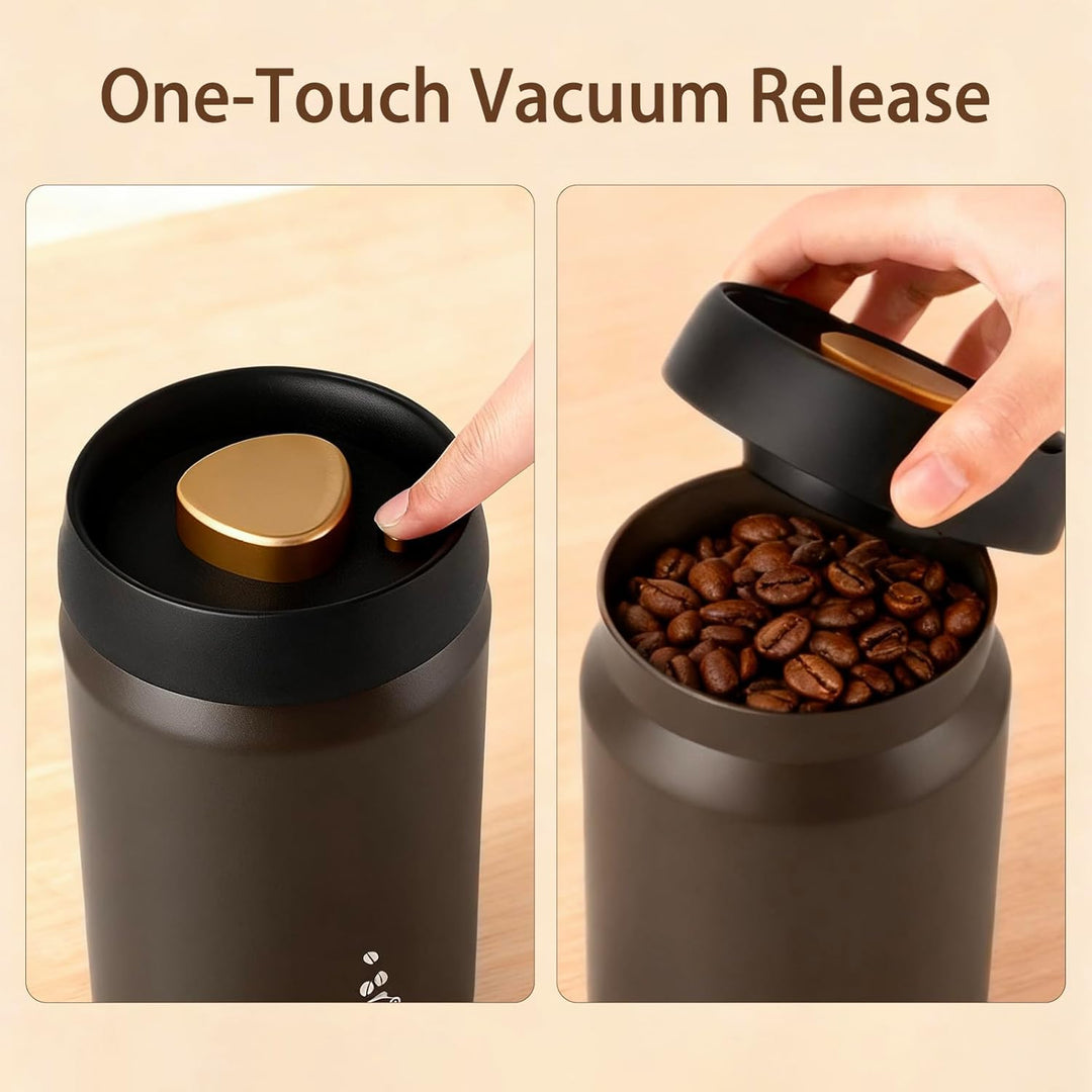 Kaffeebohnen Behälter (1,2L), Kaffeedose Luftdicht, kaffeedose, 316 Edelstahl Material, geeignet Für