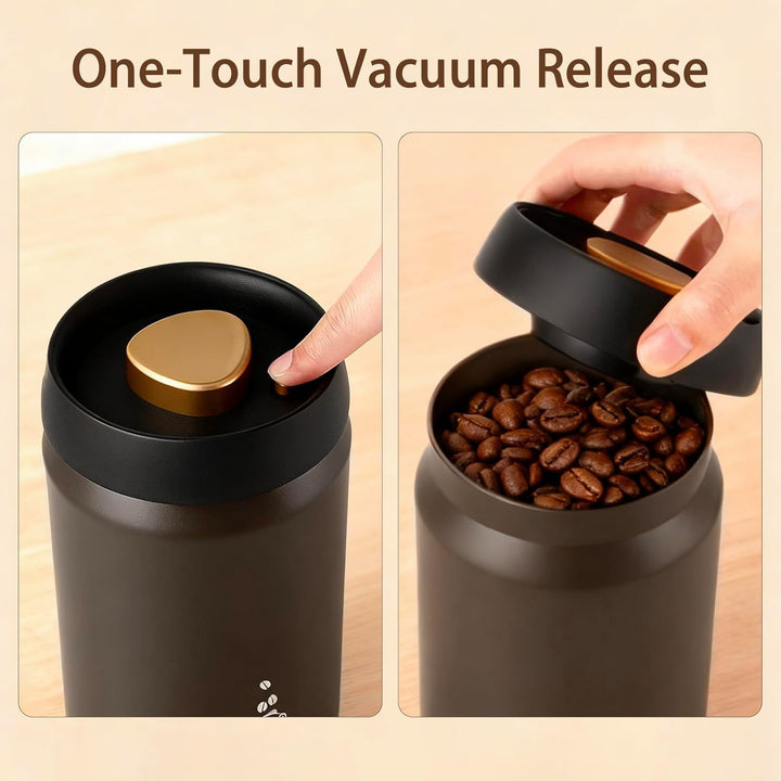 Kaffeebohnen Behälter (1,2L), Kaffeedose Luftdicht, kaffeedose, 316 Edelstahl Material, geeignet Für