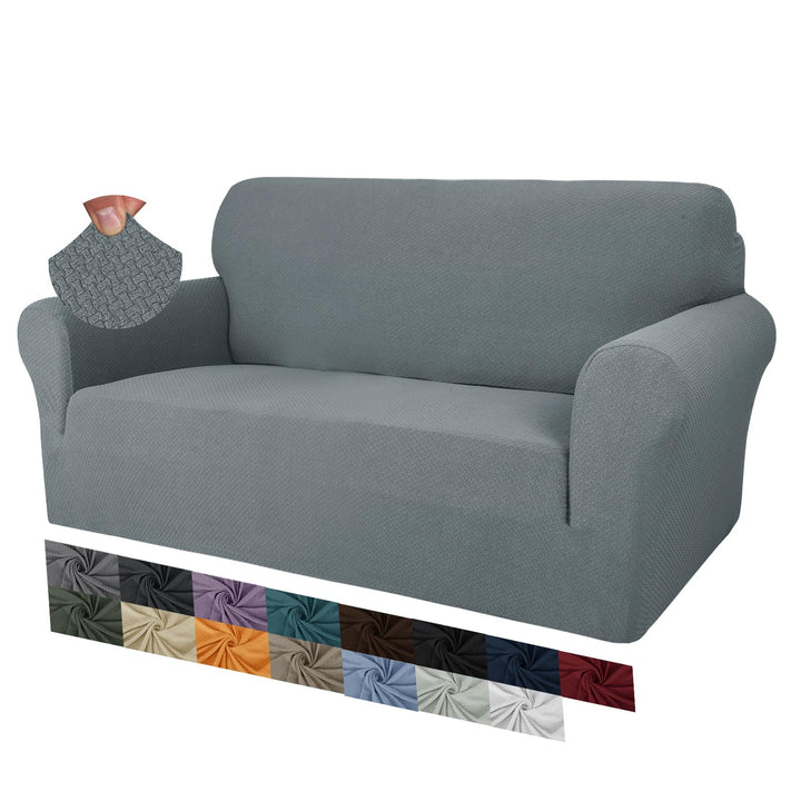 MAXIJIN Creative Jacquard Couchbezüge für 2-Sitzer, Super Stretch rutschfeste Liebessitz Sofabezug f