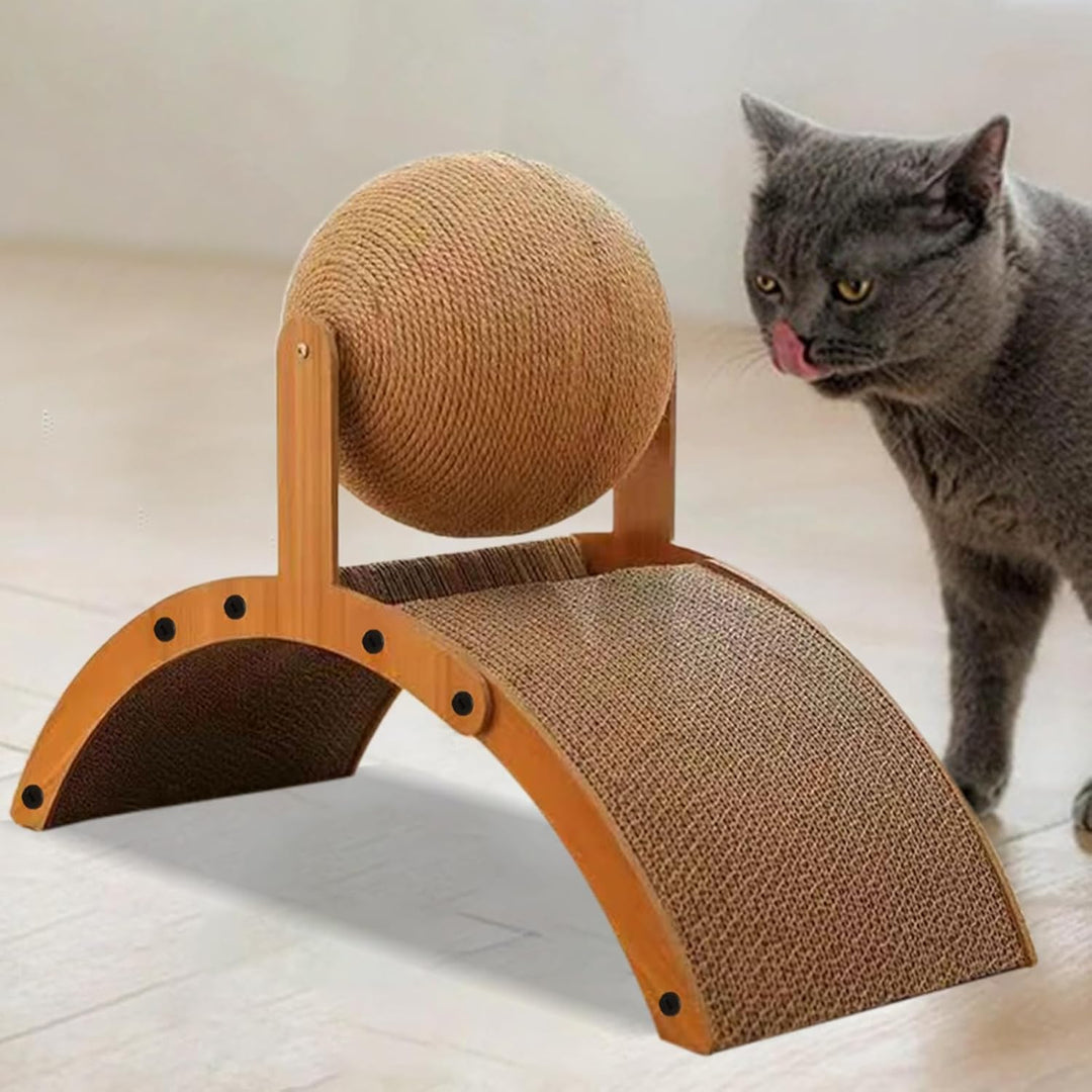 Katzen Kratzspielzeug -,Interaktiver Vertikaler Kratzer Für Kätzchen & Seniorenkatzen Mit Wellpappe